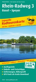 PublicPress Leporello Radwanderkarte Rhein-Radweg, 28 Teilktn.. Tl.3
