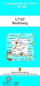 Lg, LGL - Topographische Karte Baden-Württemberg, Zivilmilitärische Ausgabe - Backnang