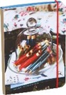 Cico - Art of Handmade Living Flexi Bound Mini Notebook Glass Bell With Red