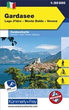Hallwag Kümmerly+Frey AG - Gardasee. Lage d'Idro. Monte Baldo. Verona  1:50 000