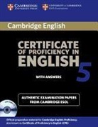 Cambridge ESOL, Cambridge ESOL - Cambridge Certificate of Proficiency in English - Bd. 5: Cambridge Certificate of Proficiency in English 5 Self-study Pack