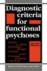 P. Berner, P. (Universitat Wien Berner, P. Gabriel Berner, Berner P., E. Gabriel, Gabriel E.... - Diagnostic Criteria for Functional Psychoses