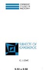 E. J. Lowe, E. J. (University of Durham) Lowe - Subjects of Experience