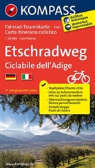 Simone Schröder, KOMPASS-Karte GmbH, KOMPASS-Karten GmbH, KOMPASS-Karten GmbH - KOMPASS Fahrrad-Tourenkarte Etschradweg - Ciclabile dell'Adige 1:50.000