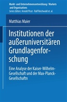 Matthias Maier - Institutionen der außeruniversitären Grundlagenforschung