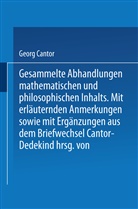 Geor Cantor, Georg Cantor, Ernst Zermelo - Gesammelte Abhandlungen
