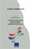 Wolfgang Korndörfer - Standort der Unternehmung und Unternehmenszusammenschlüsse - Rechtsformen im Überblick