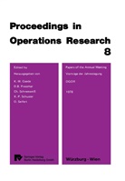 B Pressmar, D B Pressmar, K. -W. Gaede, K.-W. Gaede, D. B. Pressmar, Dieter B. Preßmar... - Papers of the 8th DGOR Annual Meeting / Vorträge der 8. DGOR Jahrestagung