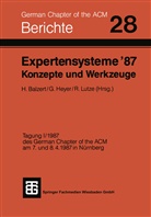 Balzer, Balzert, Balzert, Heye, HEYER, Heyer... - Expertensysteme '87 Konzepte und Werkzeuge
