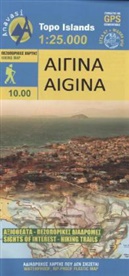 Hiking Map Wanderkarte Aigina