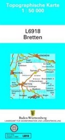 Lg, LGL - Topographische Karte Baden-Württemberg, Zivilmilitärische Ausgabe - Bretten
