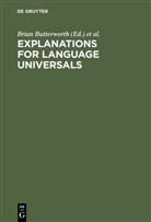 Brian Butterworth, Bernar Comrie, Bernard Comrie, Östen Dahl - Explanations for Language Universals