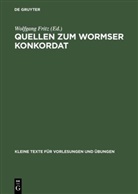 Wolfgan Fritz, Wolfgang Fritz - Quellen zum Wormser Konkordat