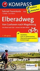 Simone Schröder, KOMPASS-Karten GmbH - Kompass Fahrrad-Tourenkarten: KOMPASS Fahrrad-Tourenkarte Elberadweg, Von Cuxhaven nach Magdeburg, 1:50000. Tl.2