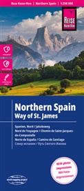 Reise Know-How Verlag Peter Rump, Peter Rump Verlag - World Mapping Project: Reise Know-How Landkarte Spanien Nord mit Jakobsweg / Northern Spain and Way of St. James (1:350.000). Northern Spain. Espagne, Nord; Espana norte