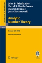 J B Friedlander, J. B. Friedlander, John B. Friedlander, D R Heath-Brown, D. R. Heath-Brown, D.R. Heath-Brown... - Analytic Number Theory