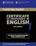 University Of Cambridge Local Examinatio - Cambridge Certificate of Proficiency in English - Bd. 1: Cambridge Certificate of Proficiency in English 1 Student + Answers