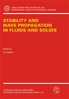 Giovann Galdi, Giovanni Galdi, Giovanni P. Galdi - Stability and Wave Propagation in Fluids and Solids