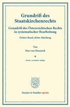 Max von Hussarek, Augus Finger, August Finger, Frankl, Frankl, Otto Frankl - Grundriß des Staatskirchenrechts.
