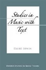 David Lewin, the late David (Professor of Music Lewin - Studies in Music With Text