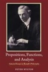 Peter Hylton, Hylton Peter - Propositions, Functions, and Analysis