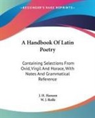 J. H. Hanson, J. H. Hanson, W. J. Rolfe - A Handbook of Latin Poetry: Containing S