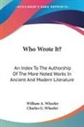 William A. Wheeler, Charles G. Wheeler - Who Wrote It?