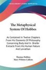 Thomas Hobbes, Mary Whiton Calkins - The Metaphysical System of Hobbes: As Contained in Twelve Chapters
