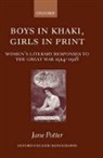 Jane Potter, Jane (Senior Lecturer in Publishing Potter - Boys in Khaki, Girls in Print