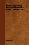 Anon, Anon Anon - Annual Summaries Reprinted From the Time