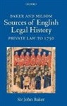 John Baker, Baker John - Baker and Milsom's Sources of English Legal History