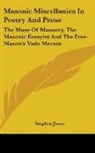 Stephen Jones - Masonic Miscellanies in Poetry and Prose