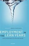 David Marsden, David Marsden, Marsden David - Employment in the Lean Years