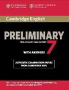 Cambridge ESOL - Cambridge Preliminary English Test 7 Student Book with Answers