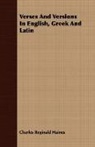 Charles Regi Haines, Charles Reginald Haines - Verses and Versions in English, Greek an