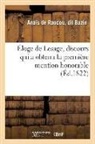 Anais Bazin, BAZIN ANAIS, Bazin-a - Eloge de lesage, discours qui a