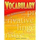 Not Available (NA), Margaret Ann Richek, Vach, Great Source - Vocabulary for Achievement