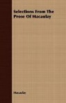 Macaulay, James Macaulay - Selections From the Prose of Macaulay