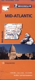 Michelin Karte Mid-Atlantic