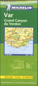 Michelin Karte Var, Grand Canyon du Verdon. Pays varois, Gorges du Verdon