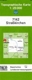 Topographische Karte Bayern Straßkirchen