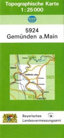Breitband und Vermessung Landesamt für Digitalisierung, Breitband und Vermessung Landesamt für Digitalisierung - Topographische Karte Bayern Gemünden a. Main