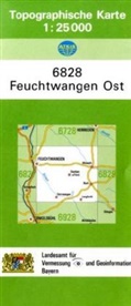 Topographische Karte Bayern Feuchtwangen Ost