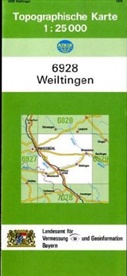 Breitband und Vermessung Landesamt für Digitalisierung, Landesam für Digitalisierung Breitband un, Breitband und Vermessung Landesamt für Digitalisierung - Topographische Karte Bayern Weiltingen