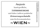 August Dreesbach Verlag - Augusts Erinnerungsschatulle Wien, m. 40 Beilage