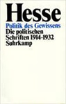 Hermann Hesse, Volker Michels - Politik des Gewissens, 2 Bde.