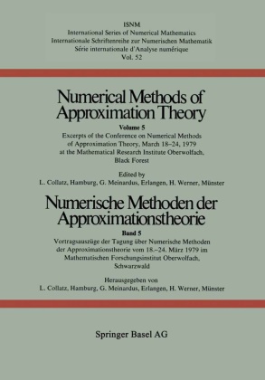 COLLAT, Collatz, Collatz, Lothar Collatz, Meinardus, … - Numerische Methoden der Approximationstheorie / Numerical Methods of Approximation Theory Vortragsauszüge der Tagung über Numerische Methoden der Approximationstheorie vom 18.-24. März 1979 im Mathematischen Forschungsinstitut Oberwolfach, Schwarzwald / Excerpts of the Conference on Numerical Methods of Approximation Theory, March 18-24, 19...