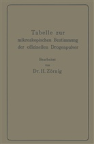 Heinrich Zörnig - Tabelle zur mikroskopischen Bestimmung der offizinellen Drogenpulver