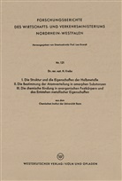 Heinz Krebs - I. Die Struktur und die Eigenschaften der Halbmetalle. II. Die Bestimmung der Atomverteilung in amorphen Substanzen. III. Die chemische Bindung in anorganischen Festkörpern und das Entstehen metallischer Eigenschaften