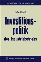 Horst Brandt - Investitionspolitik des Industriebetriebs